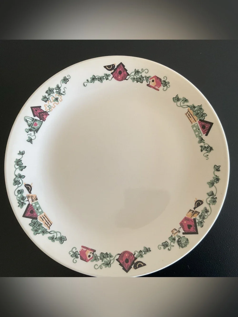 Corelle Corning Retired Garden Home Pattern Dinner Plates Set of 4,  10.25”